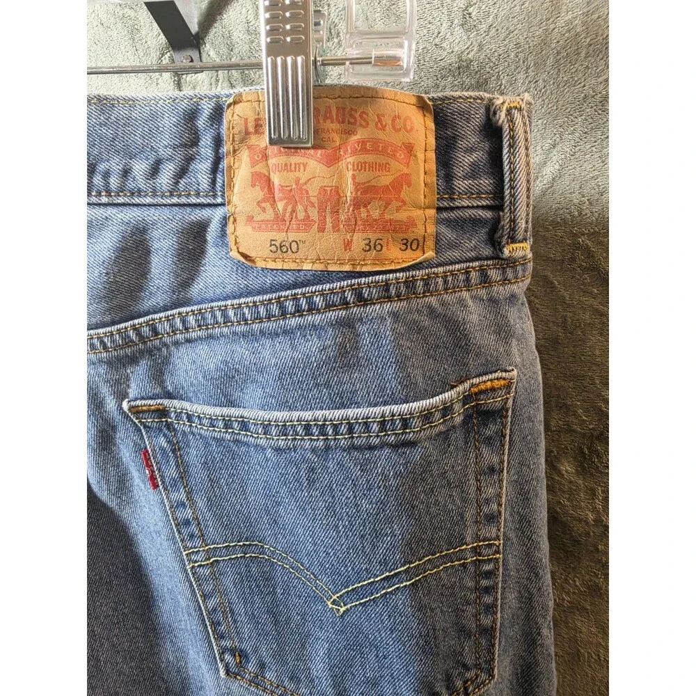 Levi's 560 Comfort Fit Jeans Men's 36x30 Blue Relaxed Tapered Denim Pants